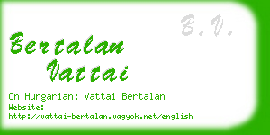 bertalan vattai business card